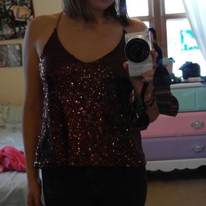 Red Sparkly Tank Top